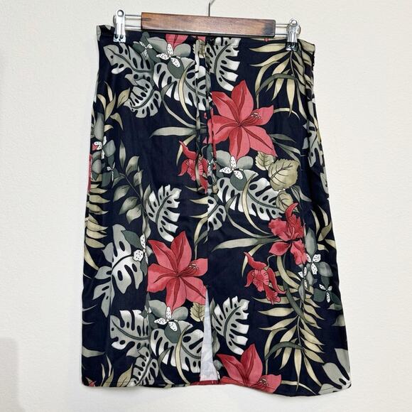 Tommy Bahama Dresses & Skirts - tommy bahama | NWT 100% silk vintage hibiscus flower split midi skirt sz 8